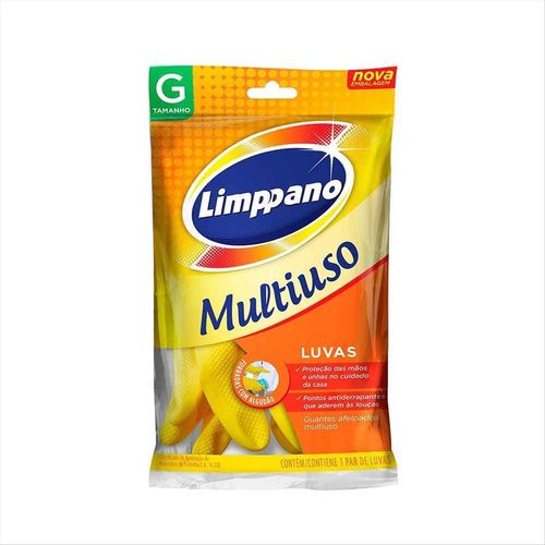 Luvas Multiuso Forradas Antiderrapantes Limppano Grande 1 Par