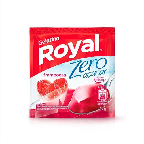 Gelatina Em Pó Royal Zero Framboesa Sachê 12g