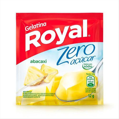 Gelatina Em Pó Royal Zero Abacaxi Sachê 12g