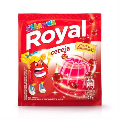 Gelatina Em Pó Royal Cereja Sachê 25g
