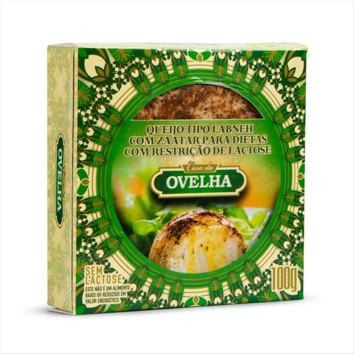 Queijo Tipo Labneh Sem Lactose com Zaatar Casa da Ovelha Caixa 100 g