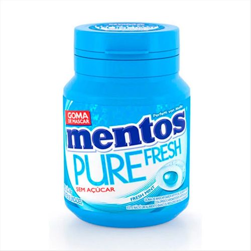 Chiclete Mentos Pure Fresh Mint com 28 Unidades 56 g