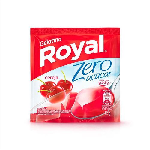 Gelatina Em Pó Royal Cereja Sachê 12