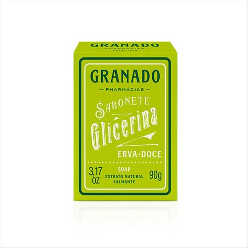 Sabonete Vegetal Glicerinado Hipoalergênico Granado Erva Doce 90g