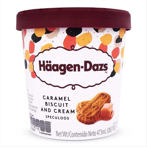 Sorvete Häagen Dazs Caramel Biscuit & Cream Pote 473ml