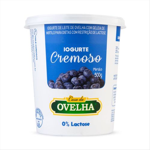 Iogurte De Ovelha Sem Lactose Casa Da Ovelha Mirtilo 500g
