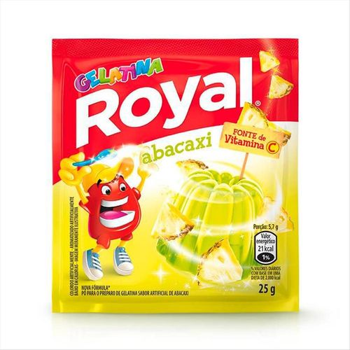 Gelatina Em Pó Royal Abacaxi Sachê 25g