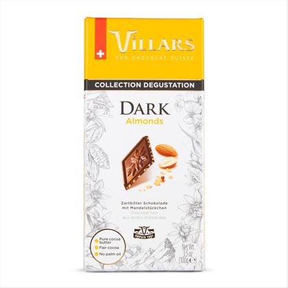 Chocolate Amargo Suíço Villars Amêndoas   100 g