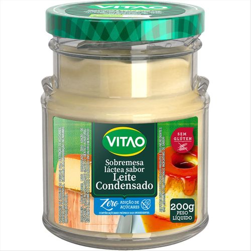 Sobremesa Láctea Leite Condensado Zero Adição de Açúcar Vitao Vidro 200 g