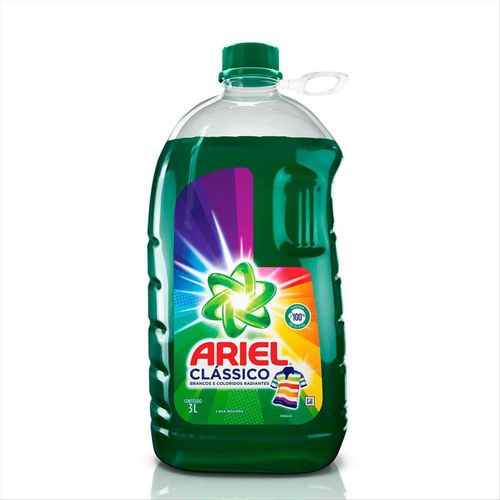 Lava Roupas Líquido Ariel Clássico 3l