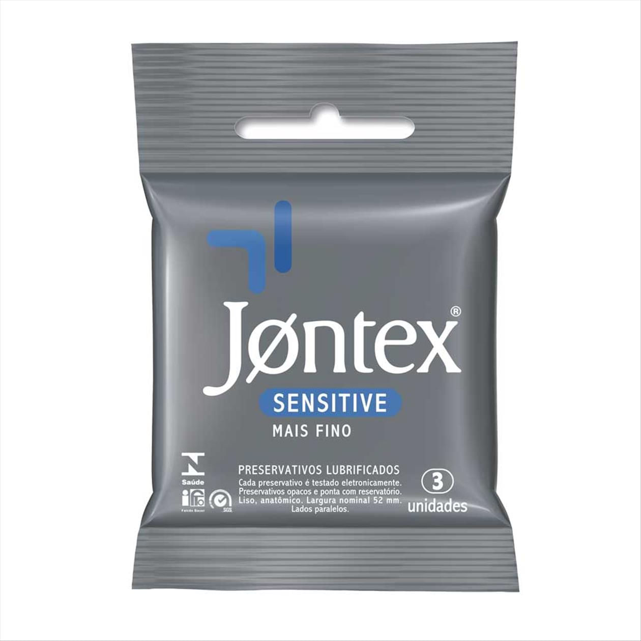 Preservativo Jontex Sensitive Pacote Com 3 Unidades - Zona Sul