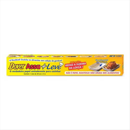 Papel Antiaderente para Cozinhar Dover Assa + Leve  30cm x 3m