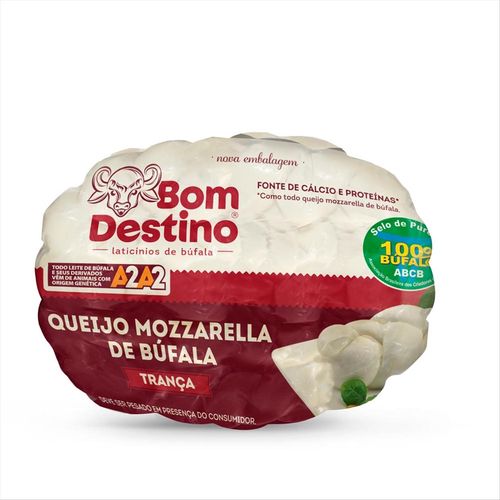 Queijo Muçarela De Búfala em Trança Bom Destino 400g