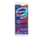 Esponja Para Louça Antirriscos Antibacterial Limppano Rayum 102X72X20 Mm Com 3 Unidades