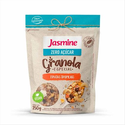 Granola Zero Açúcar Vegana Jasmine Frutas Tropicais Pacote 250g