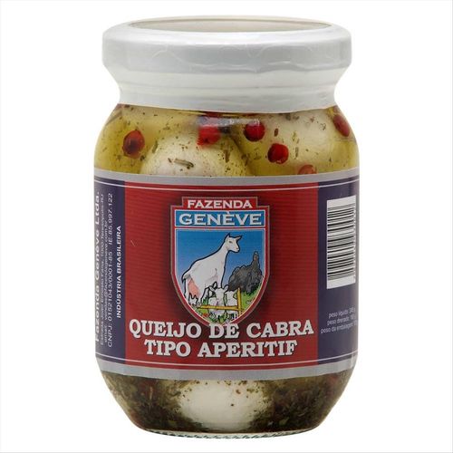 Queijo De Cabra Tipo Aperitivo Em Conserva Fazenda Genève Vidro 160g