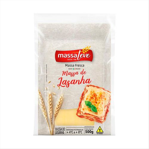 Massa de Lasanha Direto ao Forno Massa Leve 500g