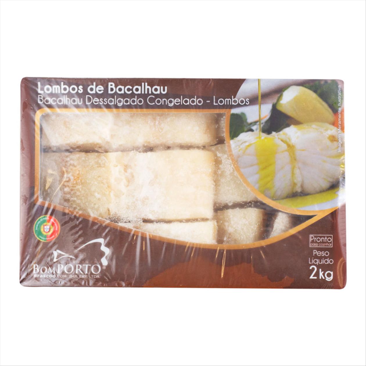 Lombo De Bacalhau Dessalgado Congelado Português Bom Porto Caixa 2kg
