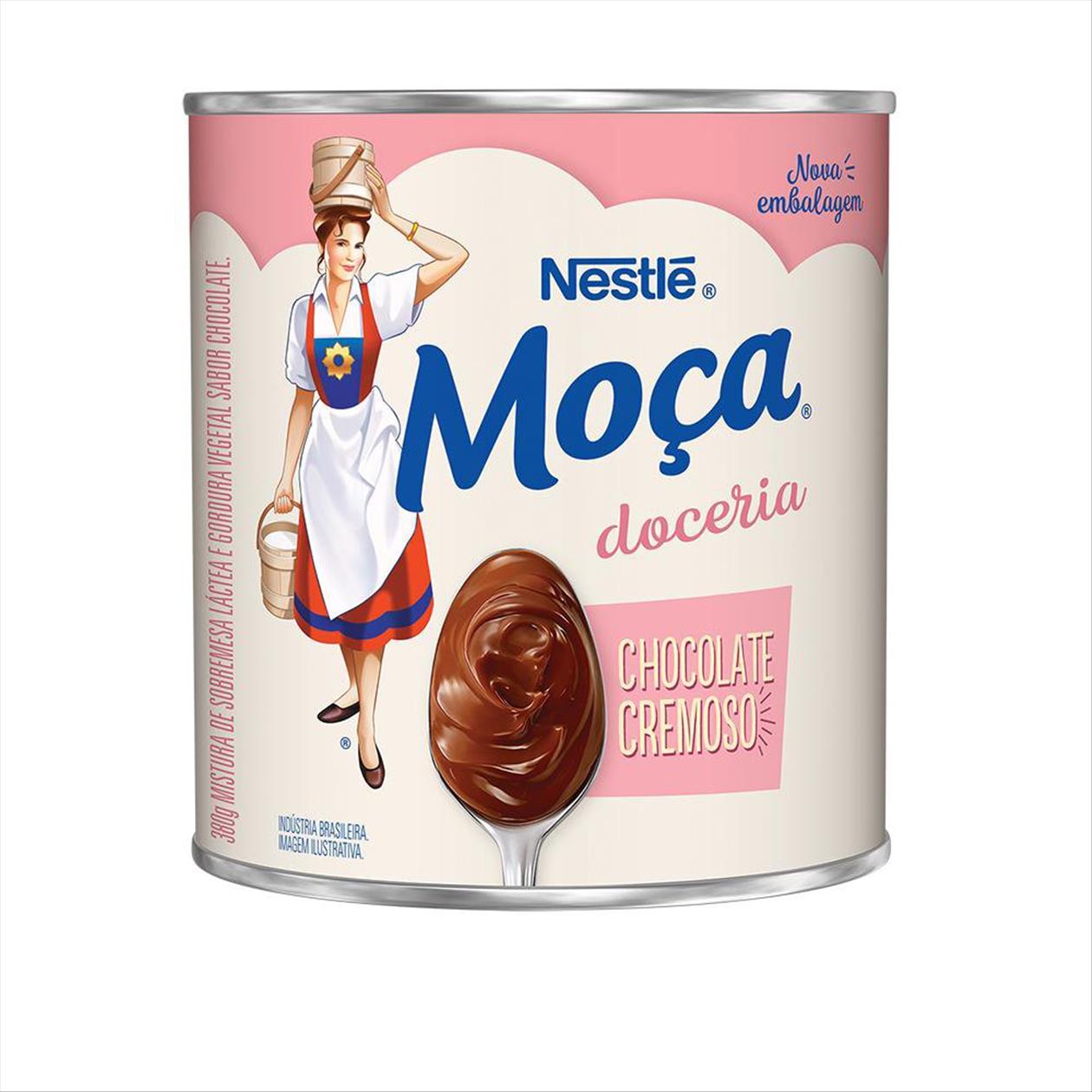 Sobremesa Moça Doceria Chocolate Cremoso Lata 380g - Zona Sul