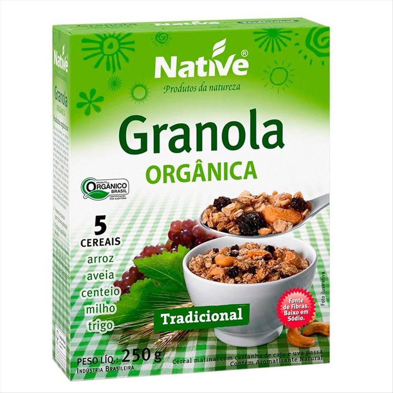 Granola Orgânica Native Tradicional Caixa 250g Zona Sul