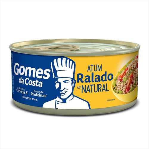 Atum Ralado Ao Natural Gomes Da Costa Lata 170g