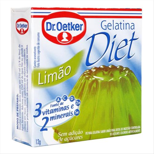 Gelatina Em Pó Diet Dr. Oetker Limão Caixa 12g