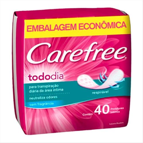Protetor Íntimo Diário Carefree Pacote Com 40 Unidades