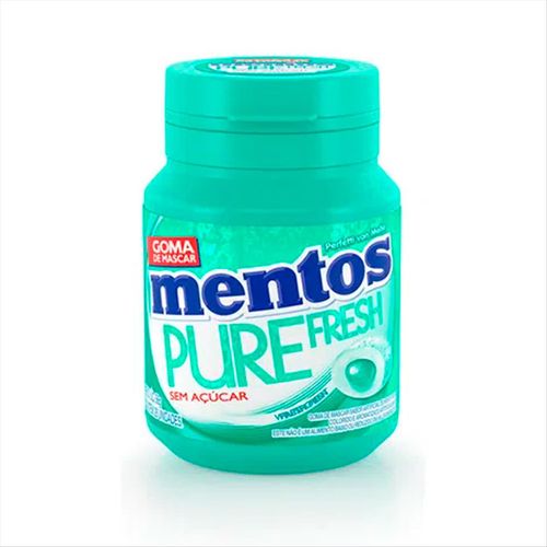 Chiclete Mentos Pure Fresh Wintergreen Pote Com 28 Unidades 56 g