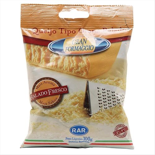 Queijo Tipo Grana Padano Ralado Gran Formaggio 100g