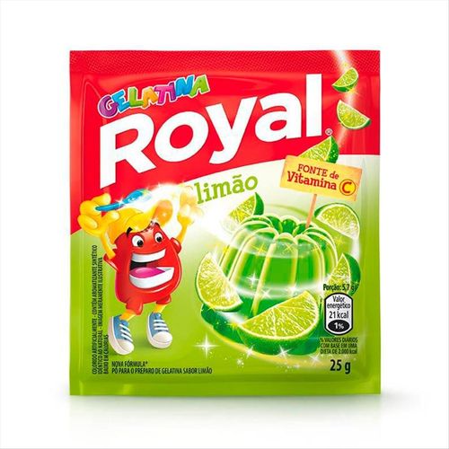 Gelatina Em Pó Royal Limão Sachê 25g