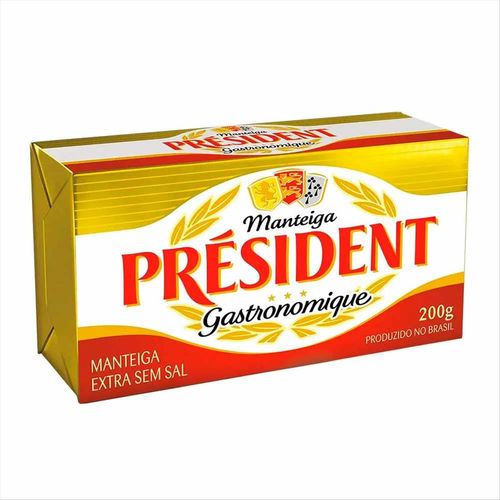 Manteiga Sem Sal Président Tablete 200g