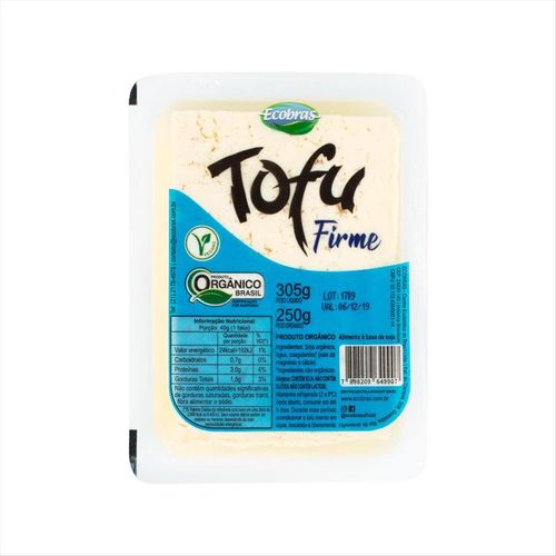Queijo Tofu Firme Vegano Ecobras 250g