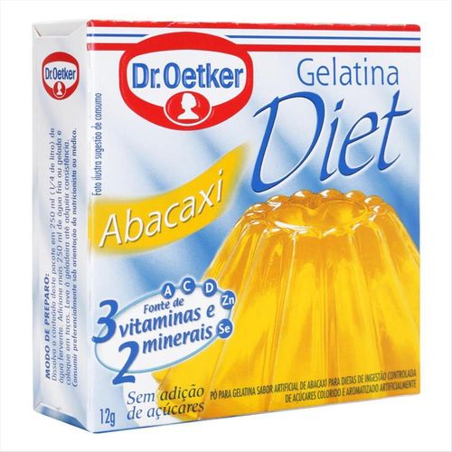 Gelatina Em Pó Diet Dr. Oetker Abacaxi Caixa 12g