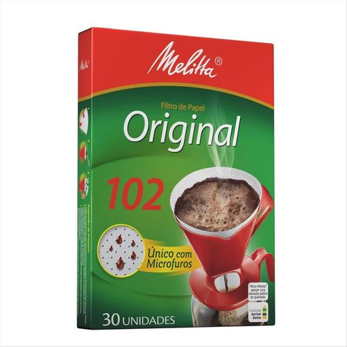 Filtro De Papel Melitta Original 102 Com 30 Unidades