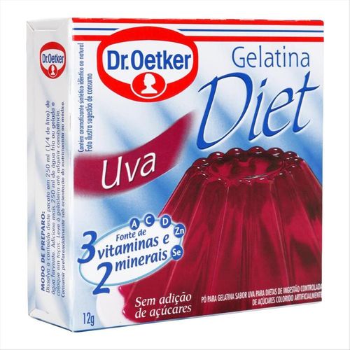 Gelatina Em Pó Diet Dr. Oetker Uva Caixa 12g