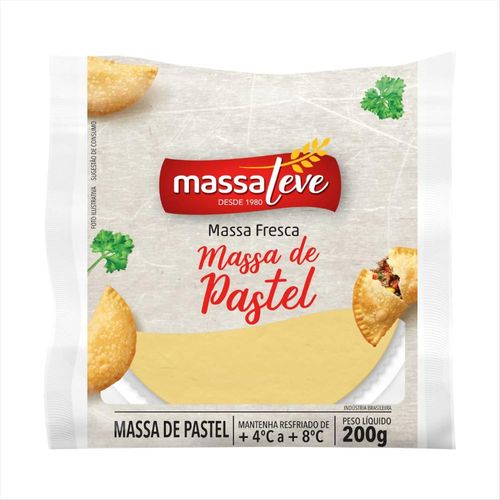 Massa Para Pastel Massa Leve Média 200g