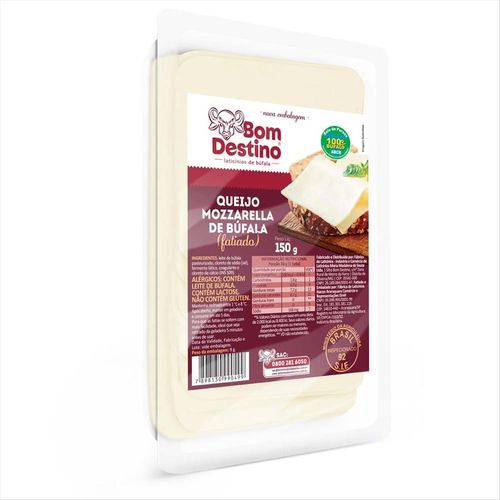 Queijo Muçarela De Búfala em Fatias Bom Destino 150g