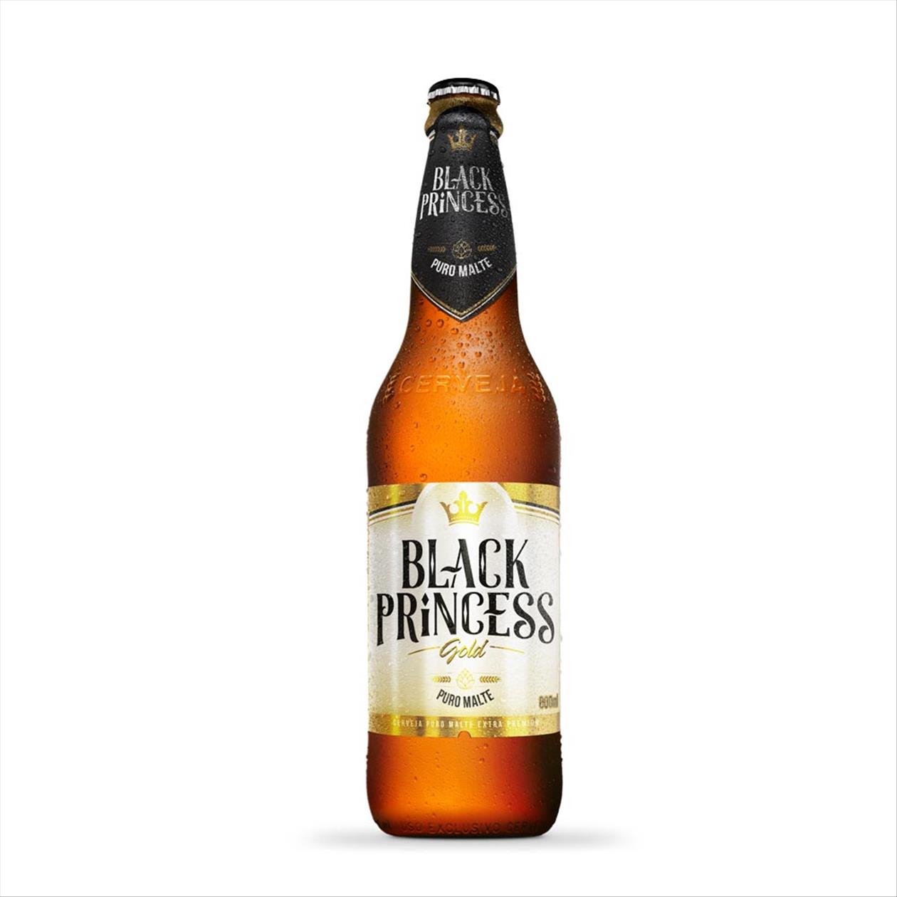 Cerveja Brasileira Black Princess Gold Puro Malte Garrafa 600ml Zona Sul