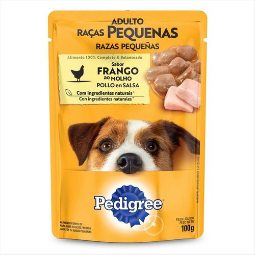 Ração Para Cães Pedigree Raças Pequenas Frango Ao Molho Sachê 100g