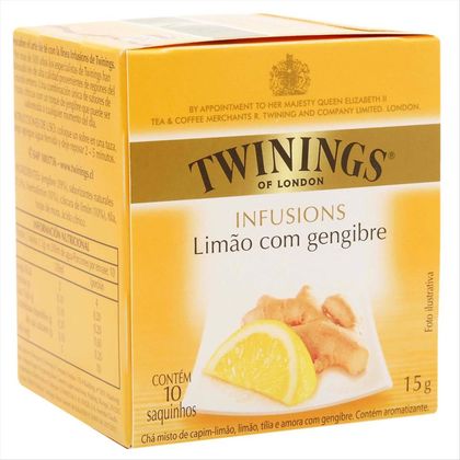 Chá Twinings Infusions Limão E Gengibre Caixa Com 10 Sachês 20g