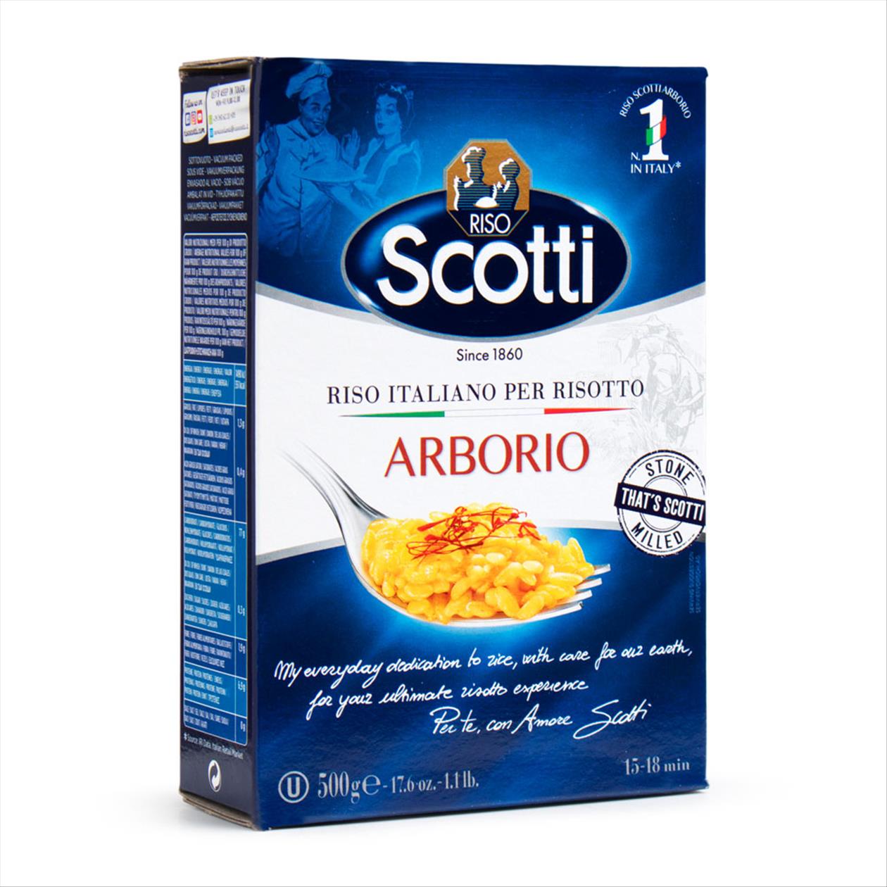 Arroz Arborio Italiano Riso Scotti Caixa 500g Zona Sul