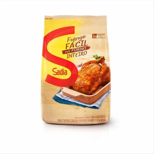 Frango Temperado Inteiro Congelado Sadia Fácil 1,6kg