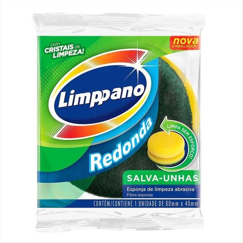 Esponja Para Louça Limppano Redonda 80X40 Mm 1 Unidade
