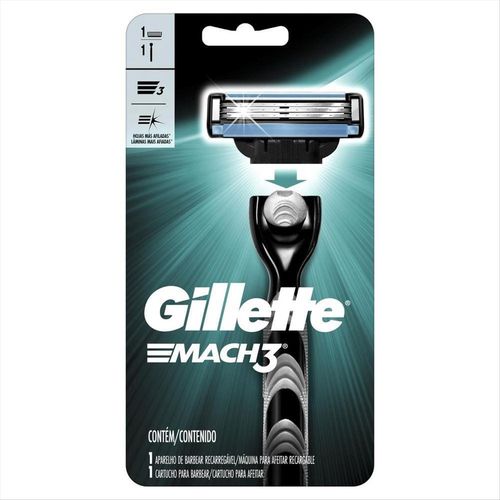 Aparelho De Barbear Gillette Mach 3 Turbo 3 Lâminas