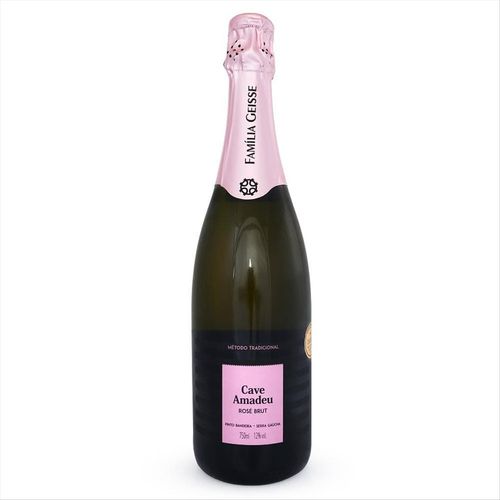Espumante Rosé Brut Brasileiro Cave Amadeu Garrafa 750ml