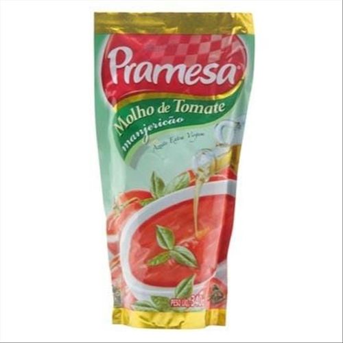 Molho De Tomate Pramesa Manjericão Com Azeite Extravirgem Sachê 340g