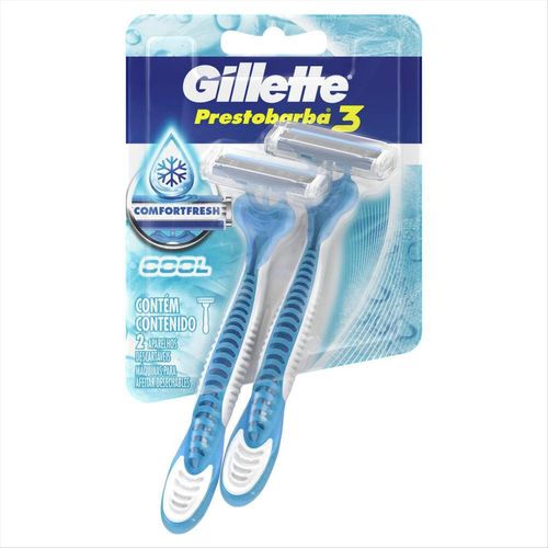 Aparelho de Barbear Gillette Prestobarba 3 Ice Com 2 Unidades