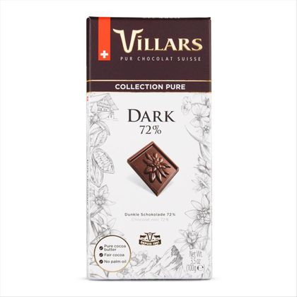 Chocolate Amargo Suíço Villars 72 % de Cacau  100 g