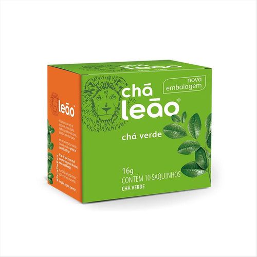 Chá Verde Leão Caixa com 10 Sachês 16 g