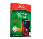 Filtro De Papel Melitta Cafeteira Elétrica N° 4 Com 30 Unidades